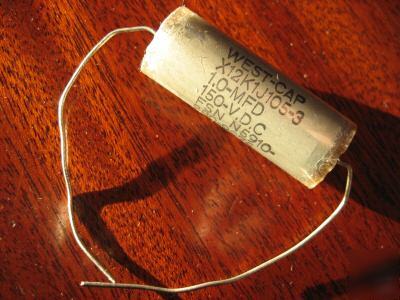 Nos west-cap paper-in-oil type 1.0UF @ 150VDC capacitor