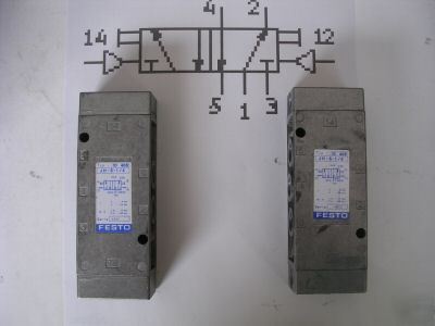 (2) used festo pneumatic pilot valve 5/2 way, 10408