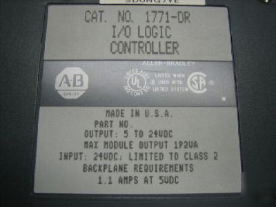 Ab allen bradley 1771-dr 1771DR i/o logic controller