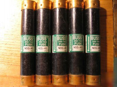 Bussman NOS40 nos 40 amp 600 volt one time fuse (5)