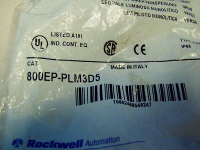 New allen bradley pilot light m/n: 800EP-PLM3D5 - 