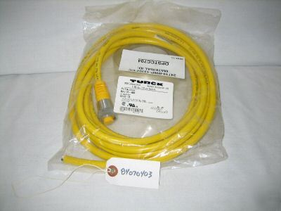 New turck minifast 3 wire cordset heavy duty rkv 36-6M