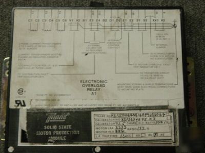 Trane AX13280072-01 electronic overload relay