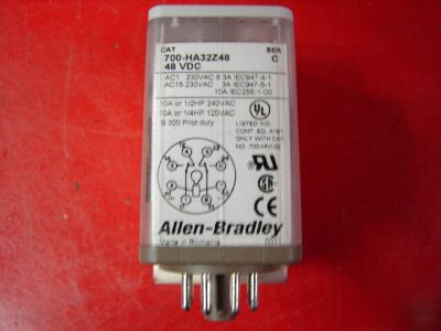An allen bradley 700-HA32Z48 dpdt 48VDC relay 8 pin 