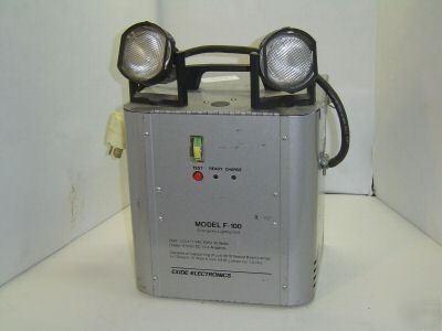 Exide f-100 electronics emergency lighting unit * *