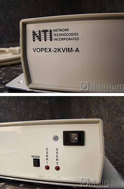 New nti 2 port kvm splitter / unused