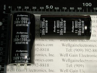 New rubycon strobe photo flash capacitor 1200UF 360V 