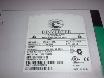 Control techniques dinverter 0.37KW