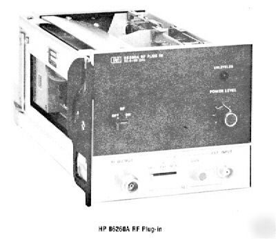 Hewlett packard hp 86260A operating maintenance manual