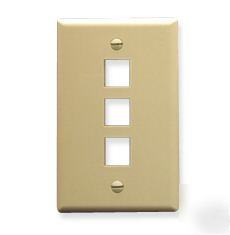 Icc oversized faceplate 3 port single gang IC107LF3IV