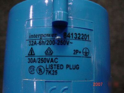 Interpower 84132201 30/32A cable mount plug