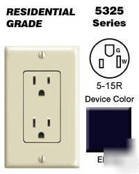 Leviton 5325-e decora receptacle residential (10PCS)