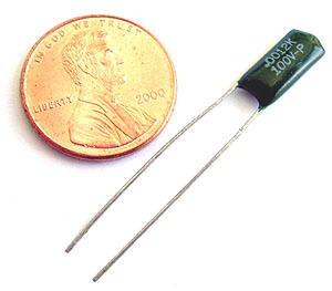 Radial film capacitors ~ .0012UF 100V 10% (100)