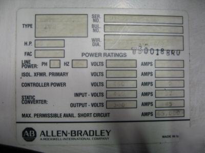 Ab allen bradley 1370 25 hp 25HP centrifugal dc drive