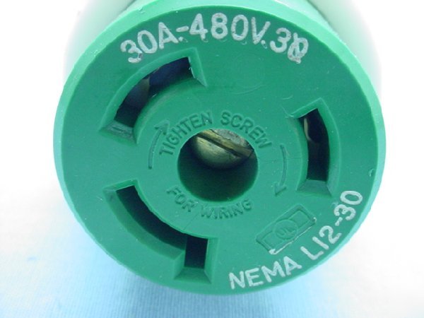 Leviton L12-30 locking connector 30A 480VAC 71230-c