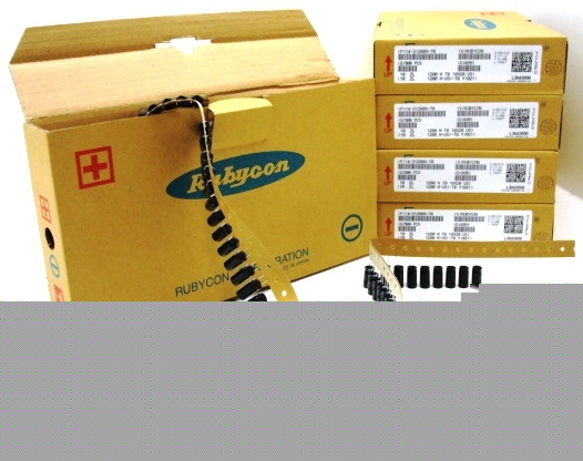 Lot of 2,500 rubycon capacitors, 14-312809-70