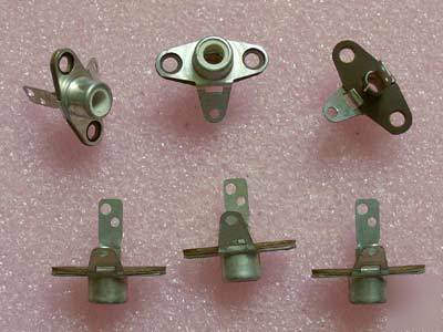 Lot of 6 chassis mount mono phenolic rca jacks 