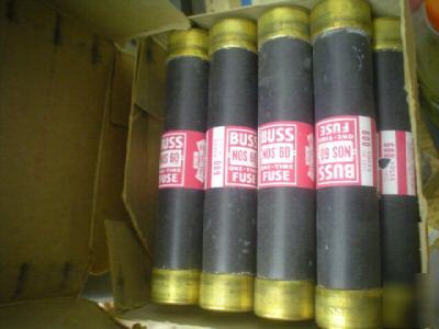 New buss fuses one time nos 60 amp 600 volt * in box*