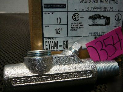 New o-z/gedney explosion proof sealing fittings 10 ea - 