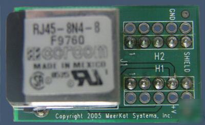 Prototyping/experimental kit w/RJ45 connector