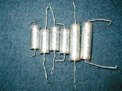 Sprague vitamin-q capacitor .1 @ 200 & 400 vdc 6 pcs @@