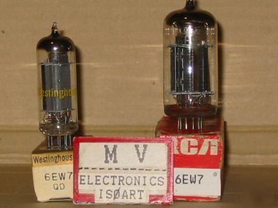 2 tubes 6EW7 rca+westinghouse nos - valvole rÃ¶hren 