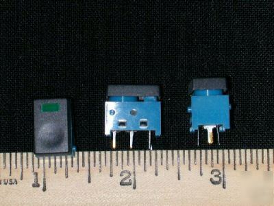 9 - spst illum (green) p-button switch (MS661G)