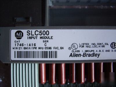 Allen bradley ab slc 500 i/o 1746-IA16 /c nnb