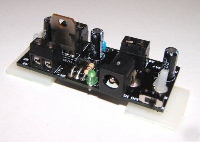 Breadboard, power supply, 12 & 5VDC self build kit 7805