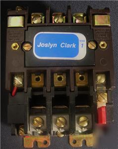 Joslyn clark size 1 460V ac coil starter 3 pole ret=233