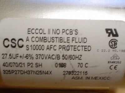 New 2 csc 370V 27.5UF a/c motor run capacitors 