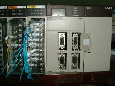 Omron C200HG cpu 43E w/C200HW-COM05-V1, PA204, i/o 