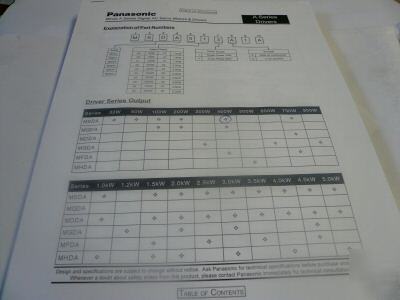 Panasonic 400 watt MSDA043A1A 3 phase ac servo driver 