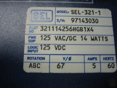Sel-321 phase and ground distance relay SEL321