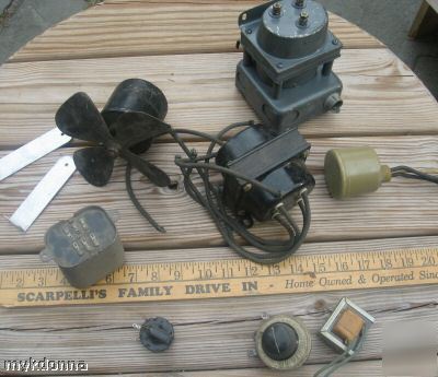 Vintage electronic components transformers junk drawer