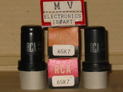 2 matched tubes 6SK7 6SK7GT rca nos - rÃ¶hren lampes 
