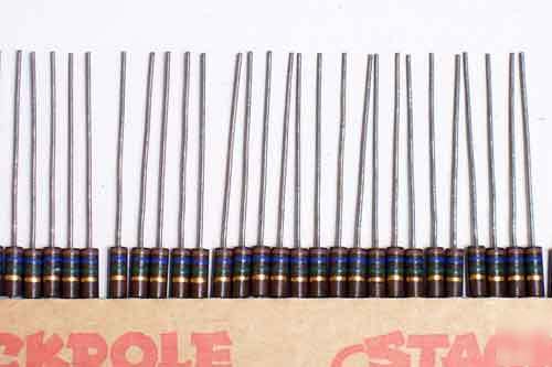 50) 1.6 meg ohm 1/2W carbon composition resistors 5%