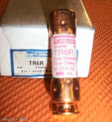 New gould shawmut tr-6-r tri-onic fuse TR6R nnb