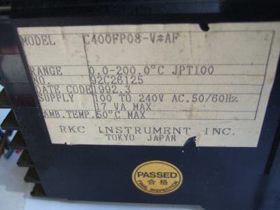 Rkc rex-C400 temperature controller control c 400