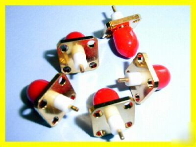 Sma jack 4-hole panel mount extend dielectric 5PCS/lot