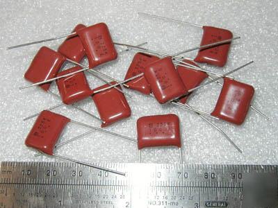 2.2UF / 100VDC metal polyester capacitors - 25 pcs