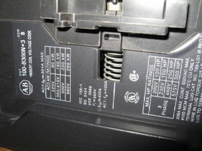 Ab allen-bradley contactor cat. no.100-B300N*3 300 hp