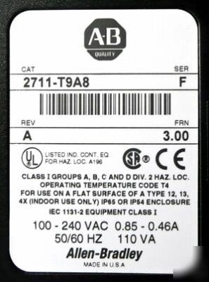 Allen bradley panelview 2711-T9A8 f excellent 2711T9A8 
