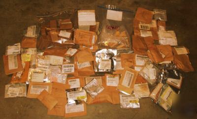 Capacitors, semi conductors,166 ea, fixed, ceramic,etc 