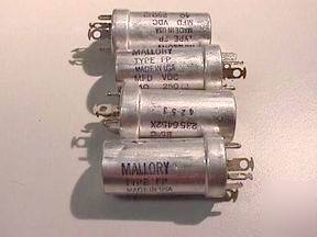 4 mallory fp 40-40MFD 250V can capacitors