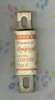 Gould shawmut a 70 p 200 fast acting fuse 200 a 700 v 
