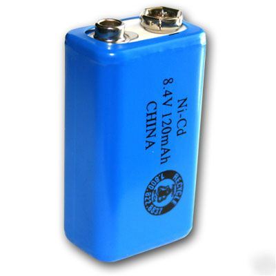 9V battery rechargeable 120MAH 8.4V nicd wholesale lots