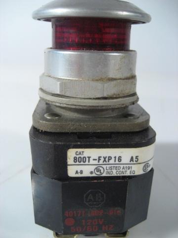 Allen bradley 800T-FXP16 A5 red button light