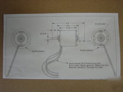 Flex-a-lite 12 volt dc electric motor - 3 speed #6400