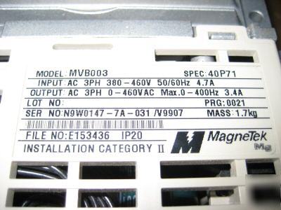 Magnetek gpd 315 GPD315 vs drive MVB003 460V 3.4A